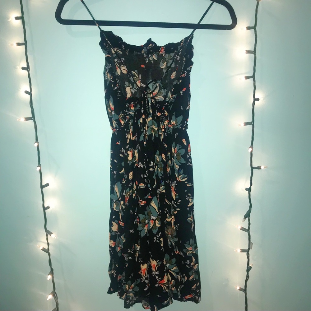 Free People Summer dress- floral, tie open back